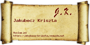 Jakubecz Kriszta névjegykártya